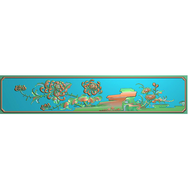 石雕菊花浮雕图（ZS-376）展示