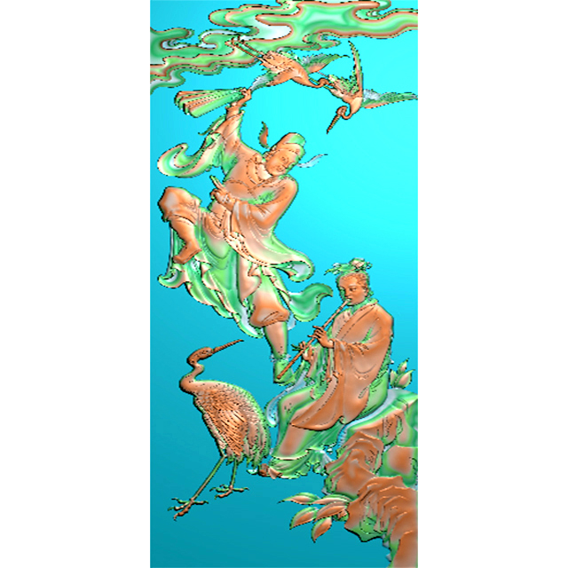山水人物雕刻图（SSRW-6003）展示