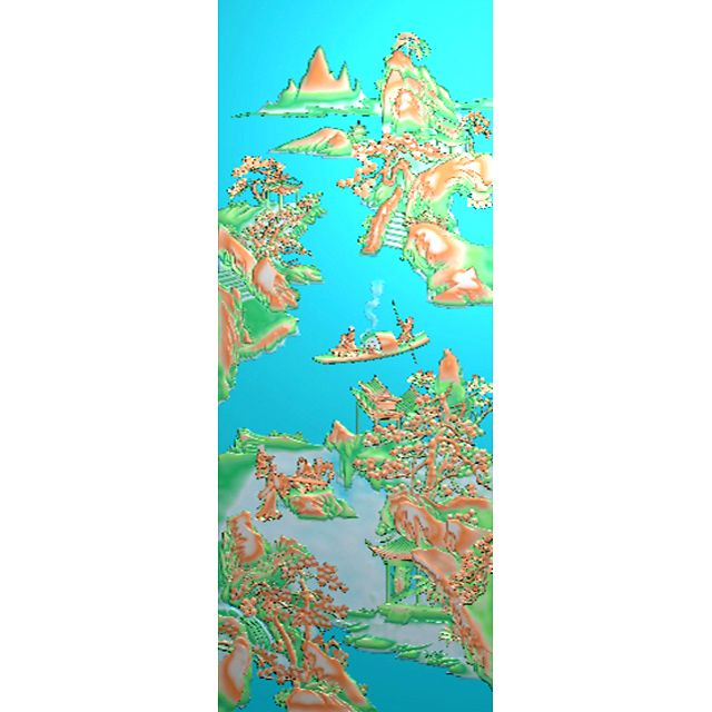 山水人物浮雕图（SSRW-6031）展示