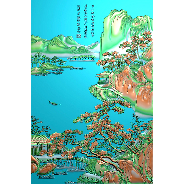 山水人物浮雕图（SSRW-6044）展示
