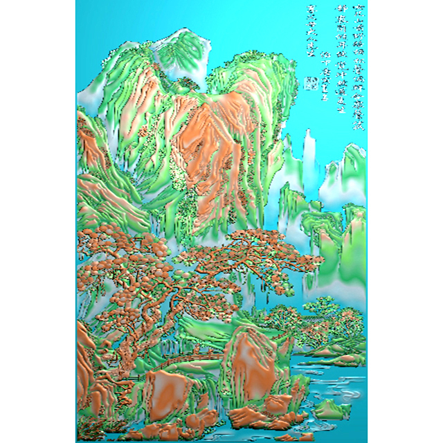 山水人物浮雕图（SSRW-6045）展示