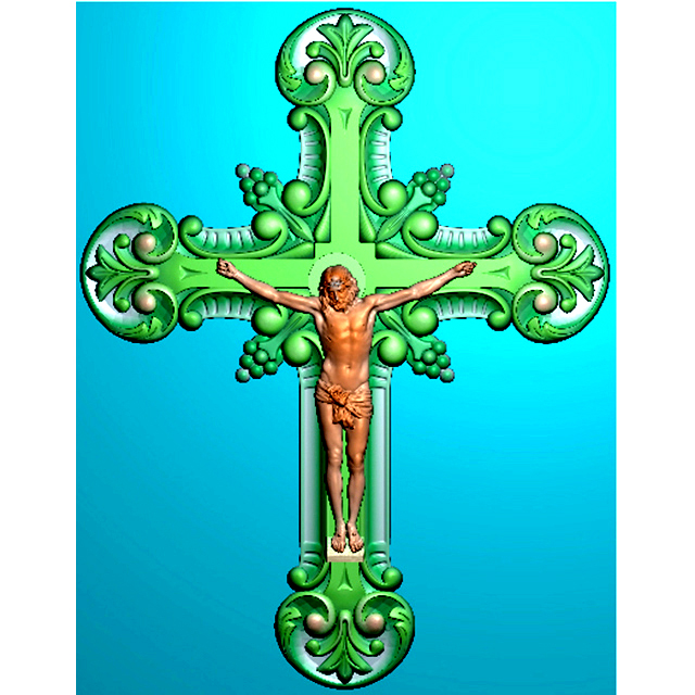 耶稣十字架四六牌精雕图（SLP-0253）展示