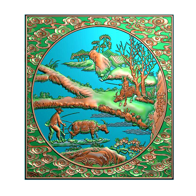 古代人物精雕图（GD-7016）展示