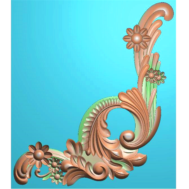 石材欧式洋花角花精雕图（OS-100）展示