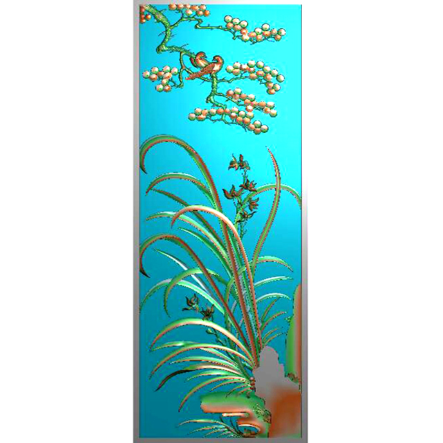 屏风兰花精雕图（LH-3114-）展示