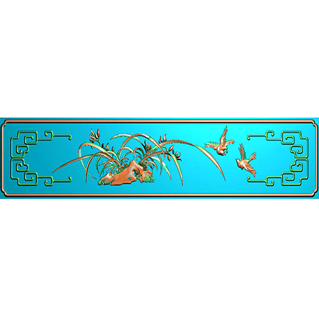 大台前上小板兰花精雕图（LH-6005）展示