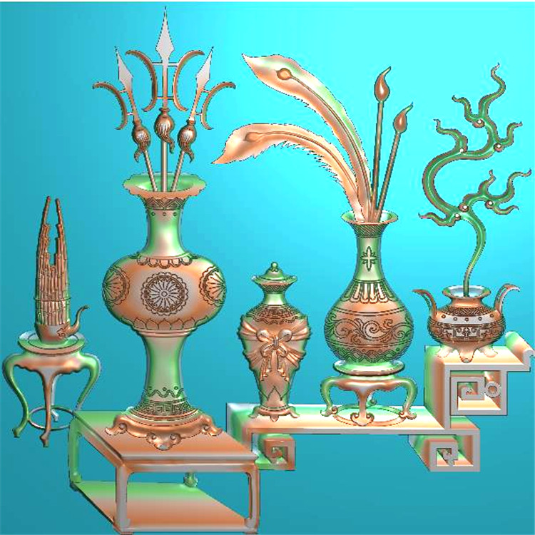 博古花瓶精雕图（HP-2215）展示
