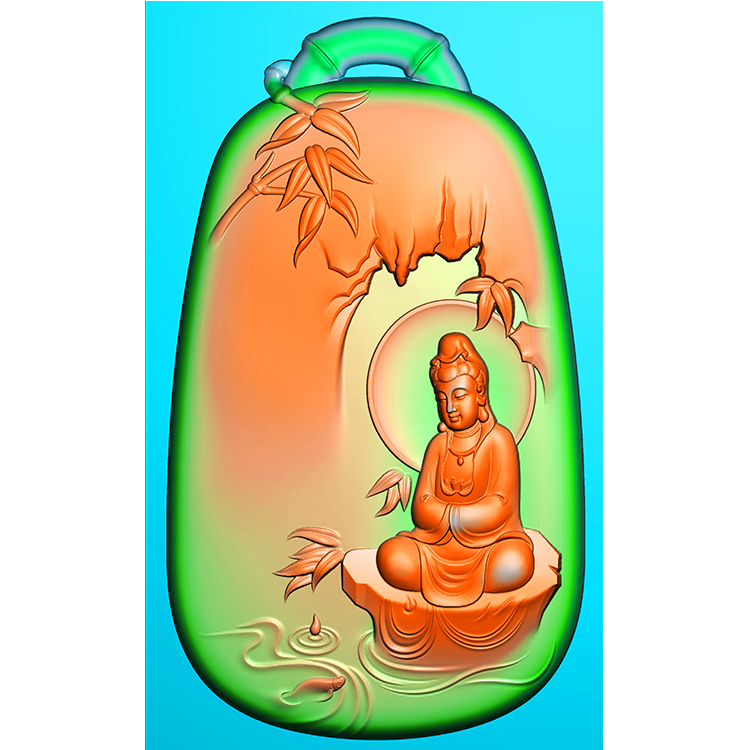 竹子观音精雕图(ZGY-004)展示