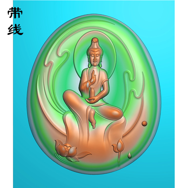 莲花观音精雕图(ZGY-022）展示