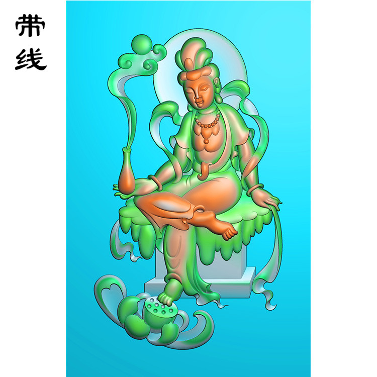 莲花观音精雕图(ZGY-044)展示