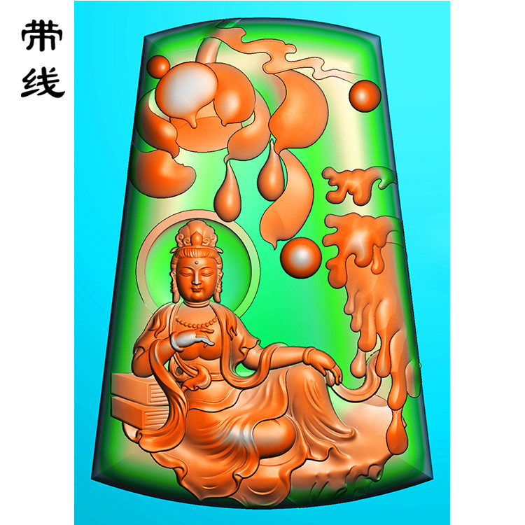 莲花观音精雕图(ZGY-074)展示
