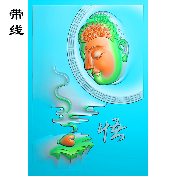 半身佛像精雕图(SFX-013）展示