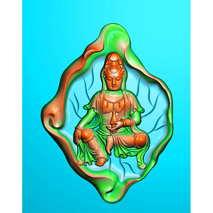 莲花观音精雕图(ZGY-129)展示
