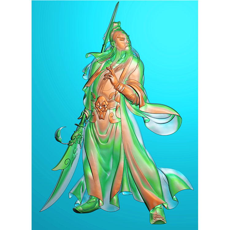 提刀关公精雕图(GG-038)展示
