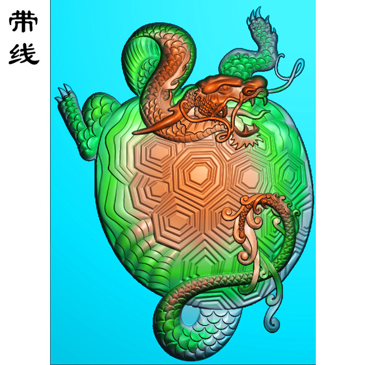 藏式龙龟精雕图(GJL-035)展示