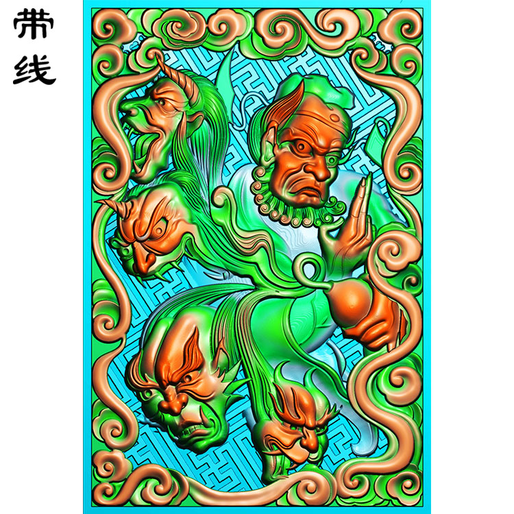 钟馗葫芦精雕图(GG-003)展示
