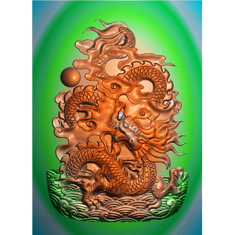 椭圆水龙精雕图(GJL-142)展示