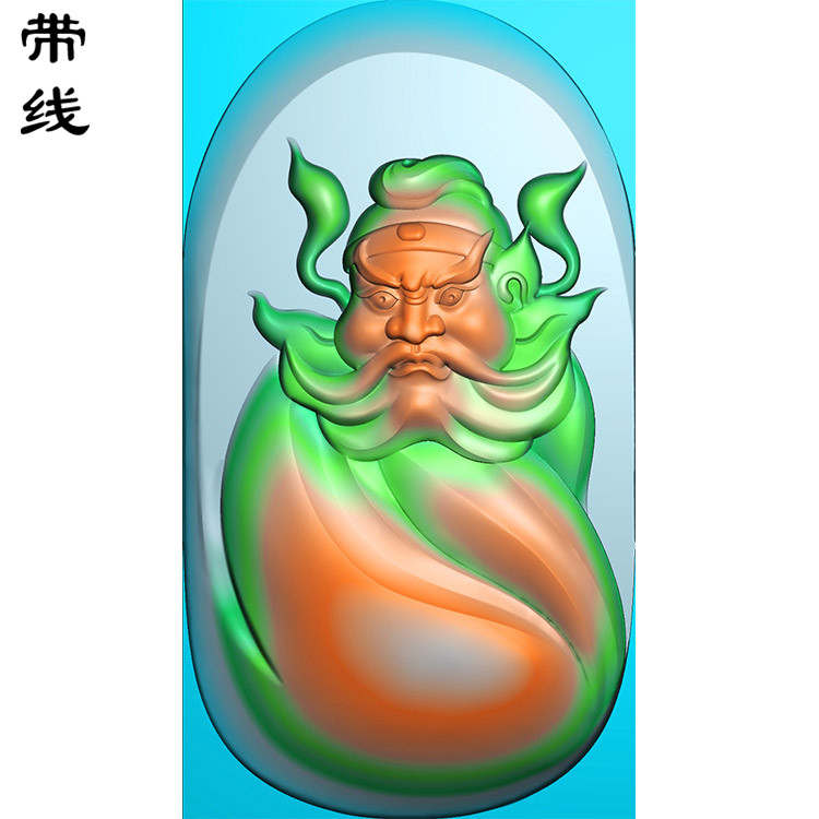 玉雕挂件钟馗精雕图(GG-013)展示