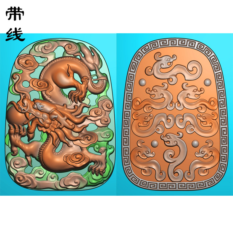 双面龙精雕图(GJL-166)展示