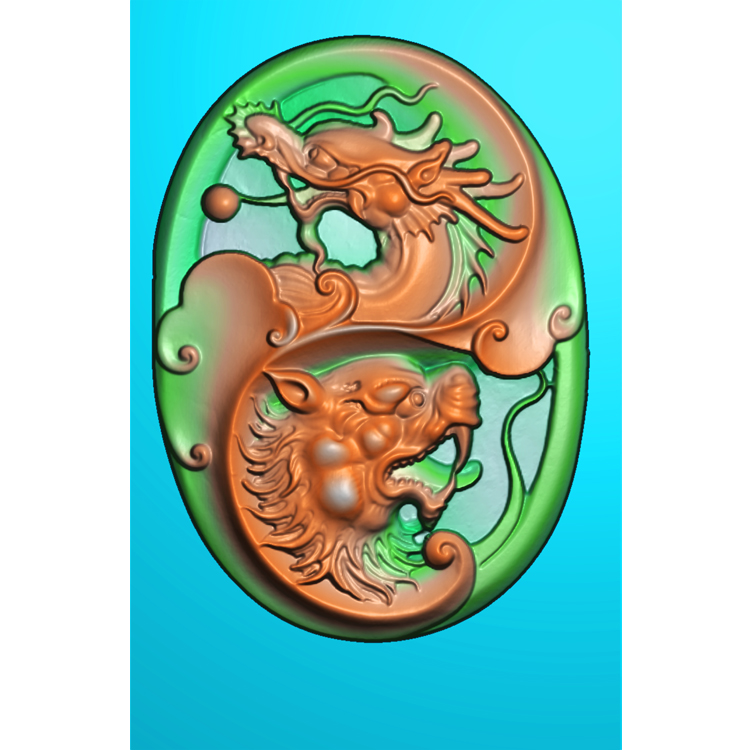 龙虎斗精雕图(GJL-188)展示