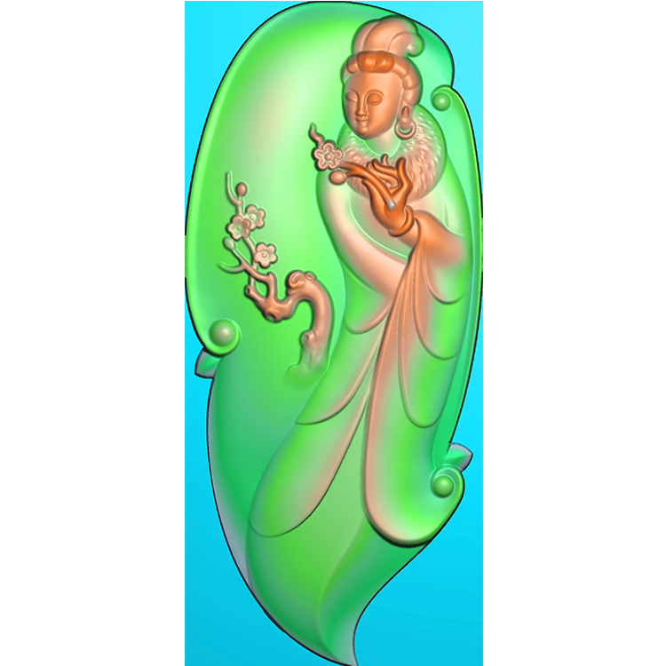 梅花美女精雕图(SV-013)展示
