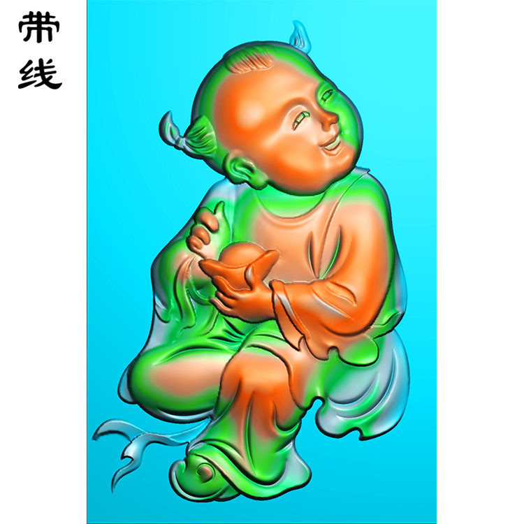 46牌招财童子精雕图有线(TZ-003)展示