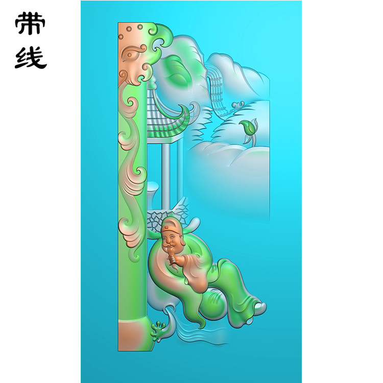 李白太白醉酒精雕图有线(GDR-009)展示