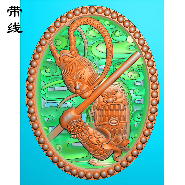 孙悟空齐天大圣圆精雕图(GDR-025)展示
