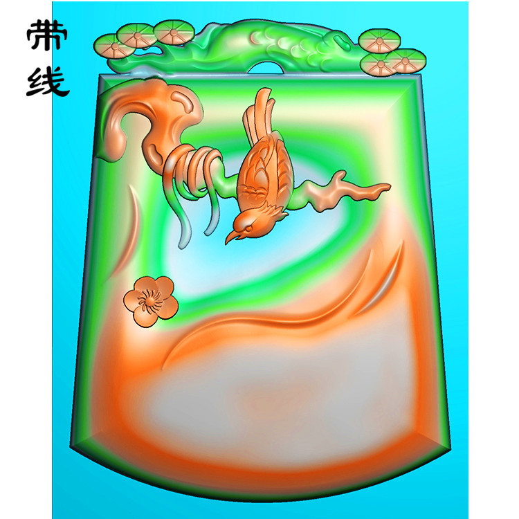 梅花鸟精雕图(MHN-012)展示