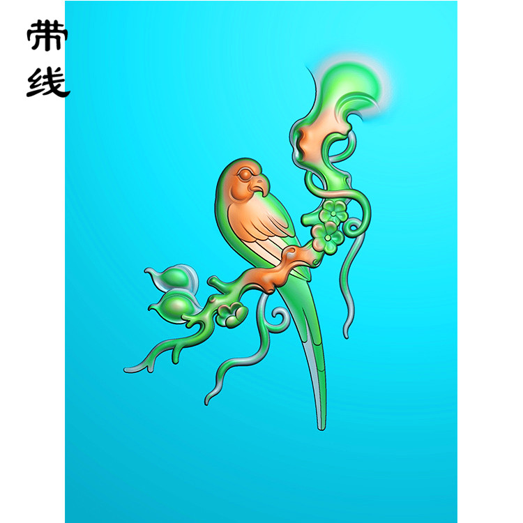 梅花鸟精雕图(MHN-034)展示