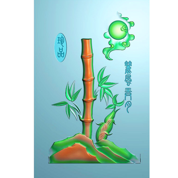石头文字竹子精雕图(ZN-030)展示