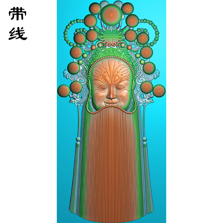 张飞脸谱精雕图有线(GDR-084)展示