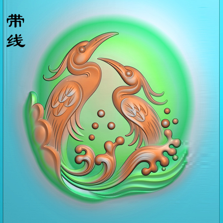 白鹭鸶精雕图(GJH-008)展示