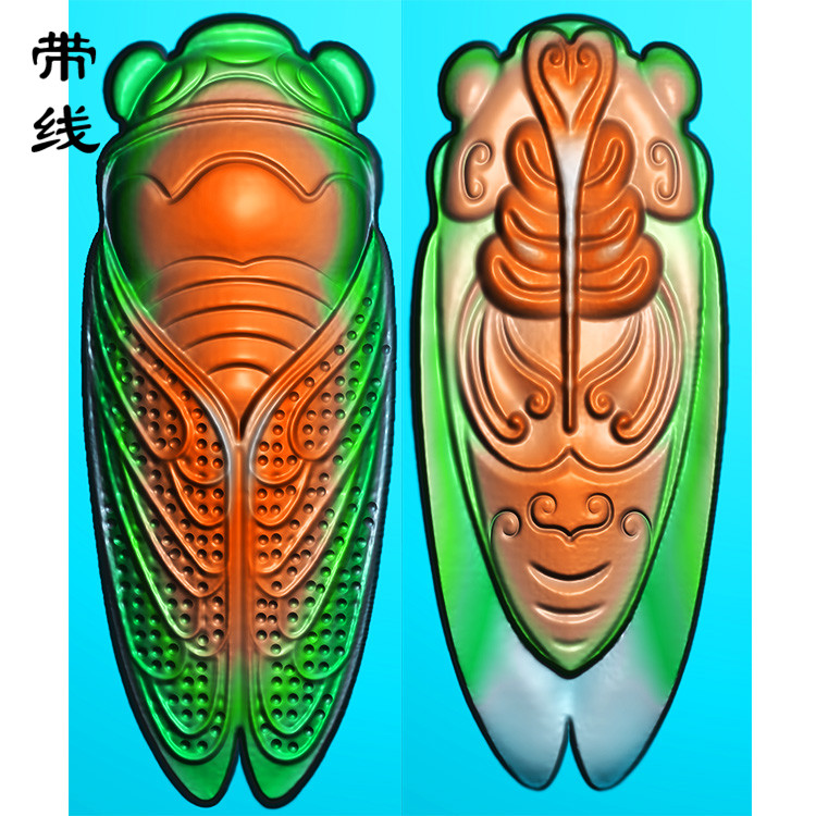 金蝉知了精雕图(GJC-003)展示