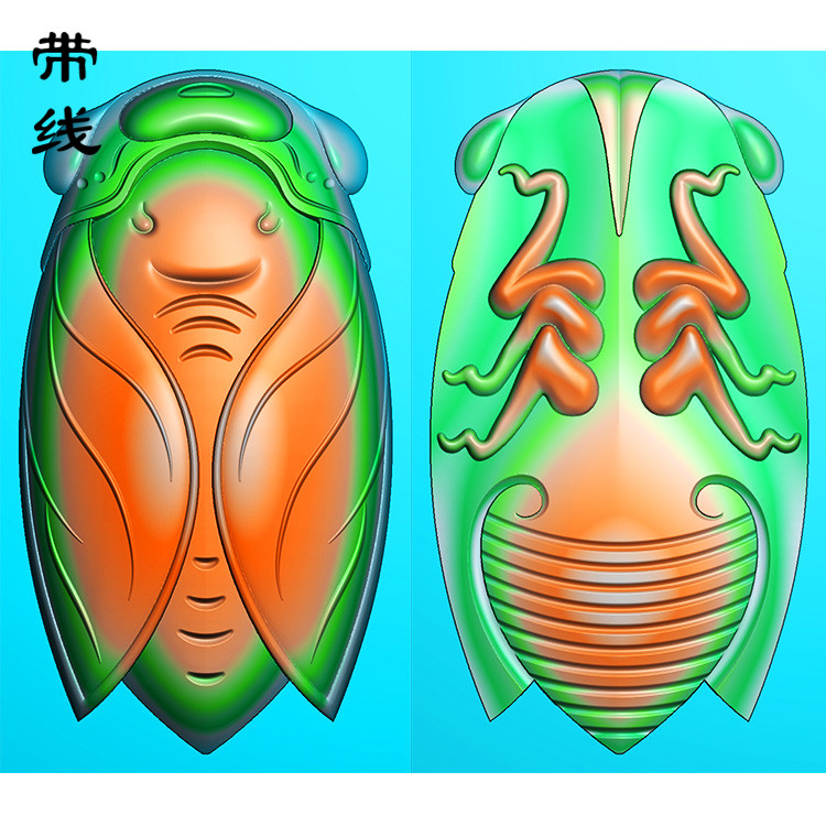 金蝉知了精雕图(GJC-006)展示