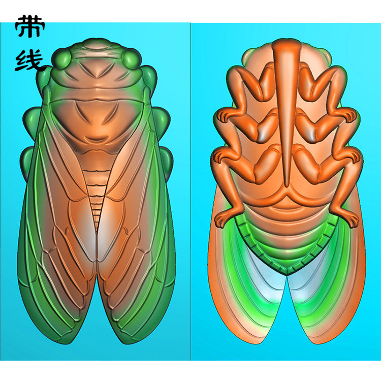 金蝉知了精雕图(GJC-013)展示