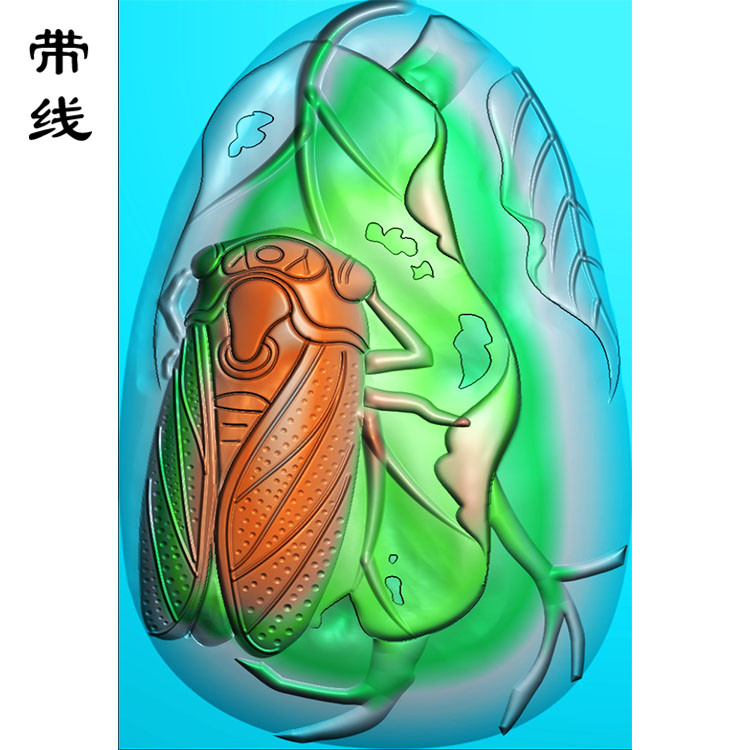 金蝉知了精雕图(GJC-015)展示