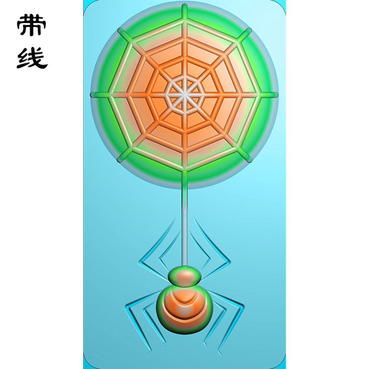喜从天降蜘蛛精雕图(QCL-005)展示