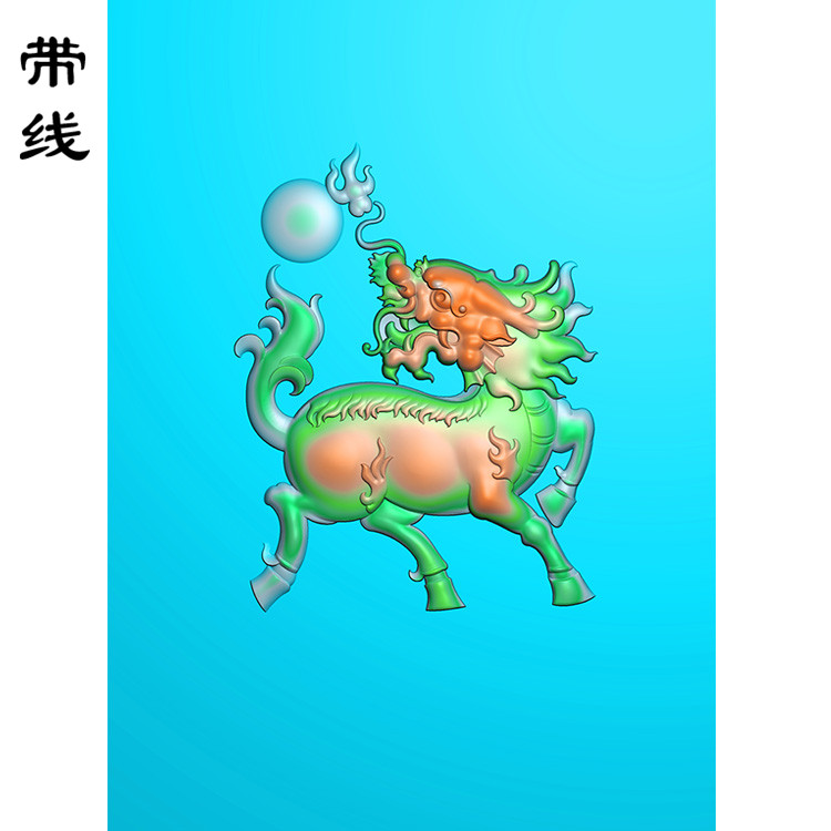 麒麟精雕图(QL-006)展示