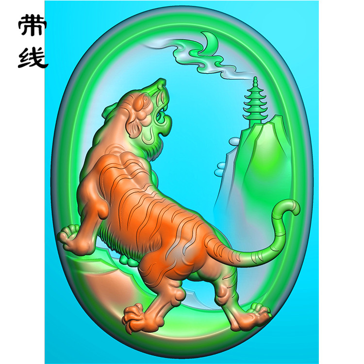 上山虎精雕图(GH-028)展示