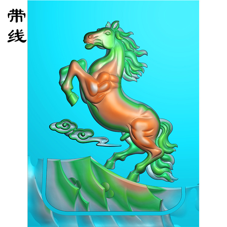 祥云马精雕图（GM-008）展示