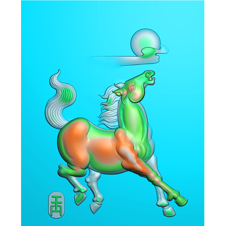 马精雕图（GM-017）展示