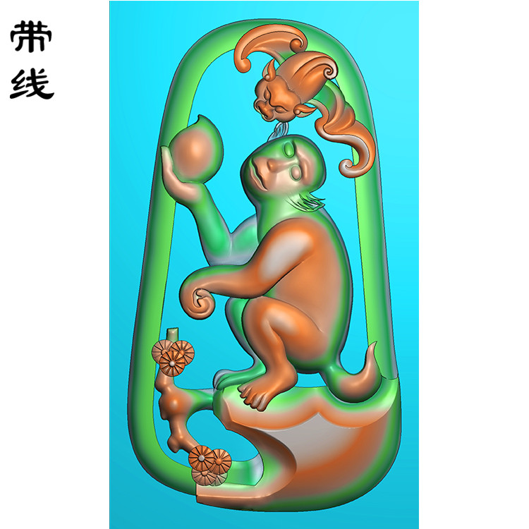 猴子精雕图(GHZ-007)展示