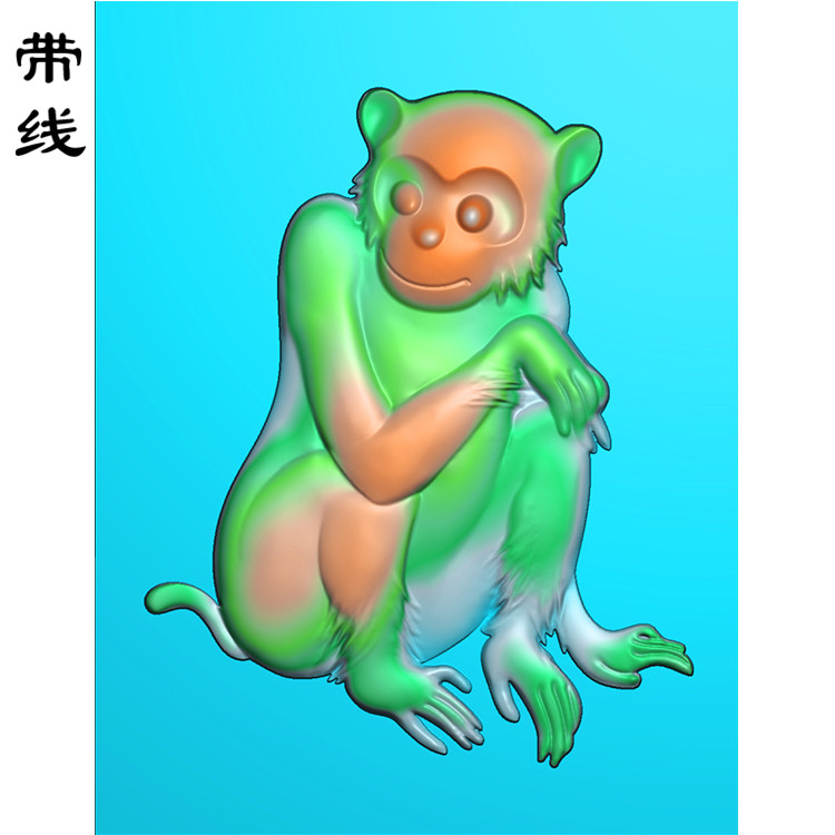 猴子精雕图(GHZ-014)展示