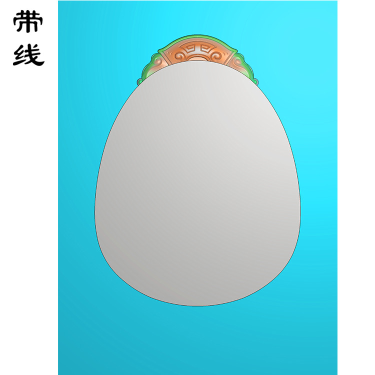 椭圆仿古框无事牌精雕图(WSP-119)展示