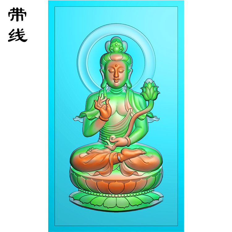新本命佛大势至菩萨精雕图(LGY-088)展示