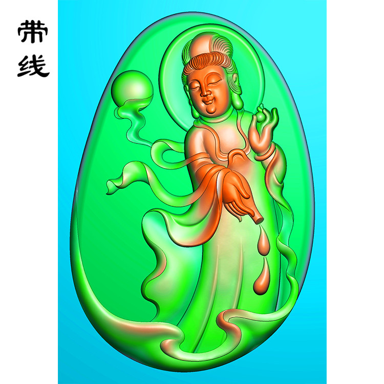 玉雕观音普度众生精雕图(OGF-073)展示