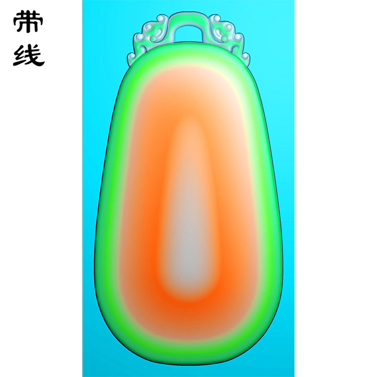 仿古双龙牌头框L无事牌精雕图(WSP-150)展示