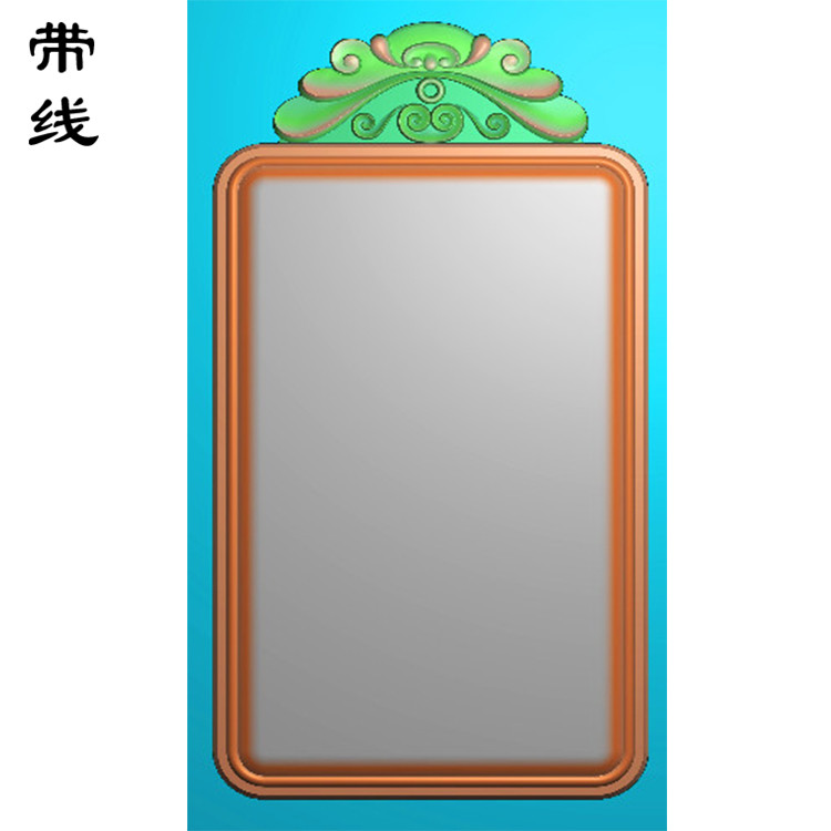 牌头框素牌无事牌精雕图(WSP-158)展示