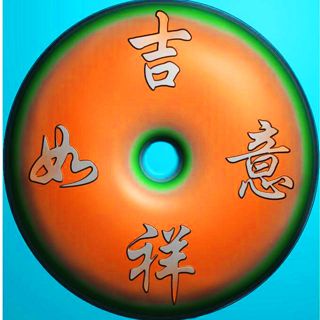 吉祥如意平安扣精雕图（PAK-005）展示